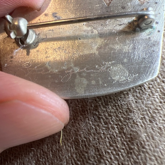 Vintage 2 artesian, irreverent, 925 sterling silver pins signed by artist